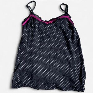 Marilyn Monroe Black and Pink Polka Dot Chemise
